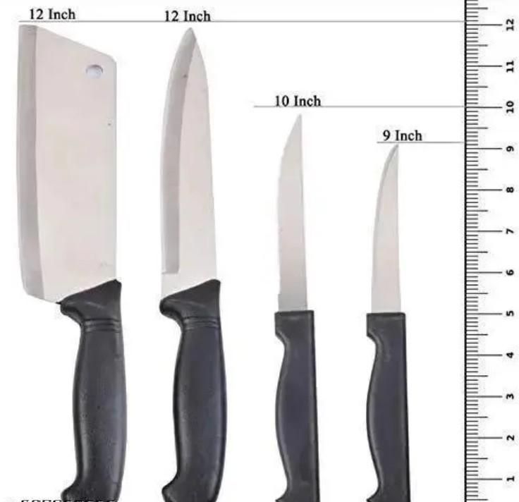 ASTIKAYA Stainless Steel Kitchen 5-Pcs Knife Set with Wooden Chopping Board & Scissor Vegetable & Meat Cutting (Set of 5 + 1 Chopper Board)