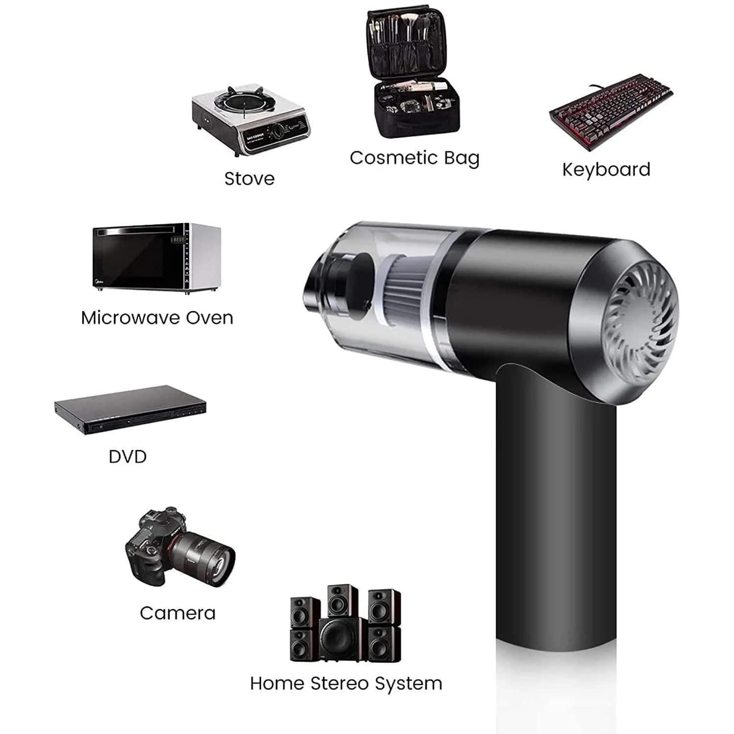 Akdaviya 3-in-1 Portable Vacuum Cleaner, Wireless Handheld Duster, Blower Air Pump for Car, Computer, Home