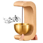 Lovelyduo Wood Wind Chime - Elegant Japanese Style Magnetic Doorbell for Home Decor, Shop, Entryways - Solid Wood & Brass Bell