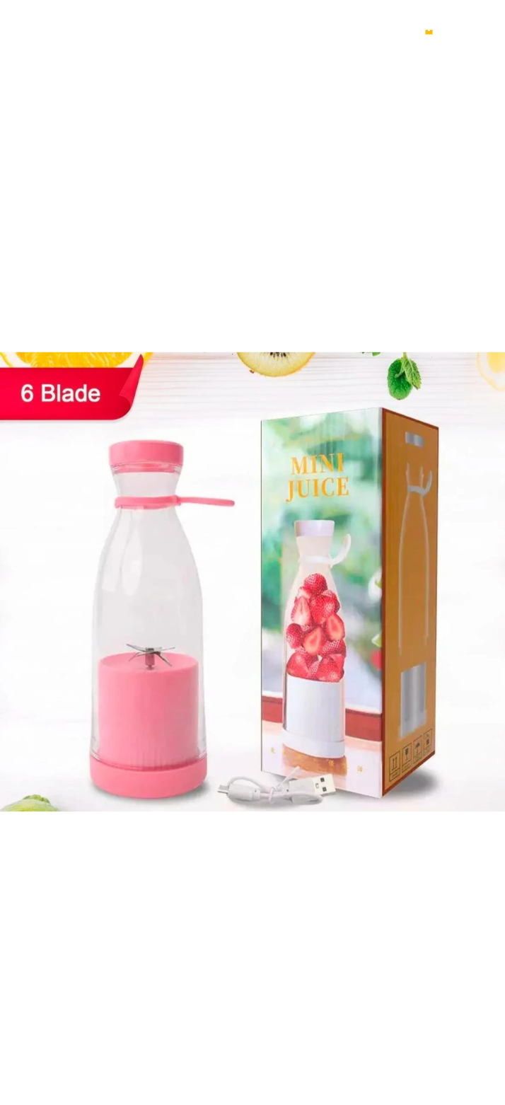 Portable Home Electric 6-Blade Juicer with USB Charging