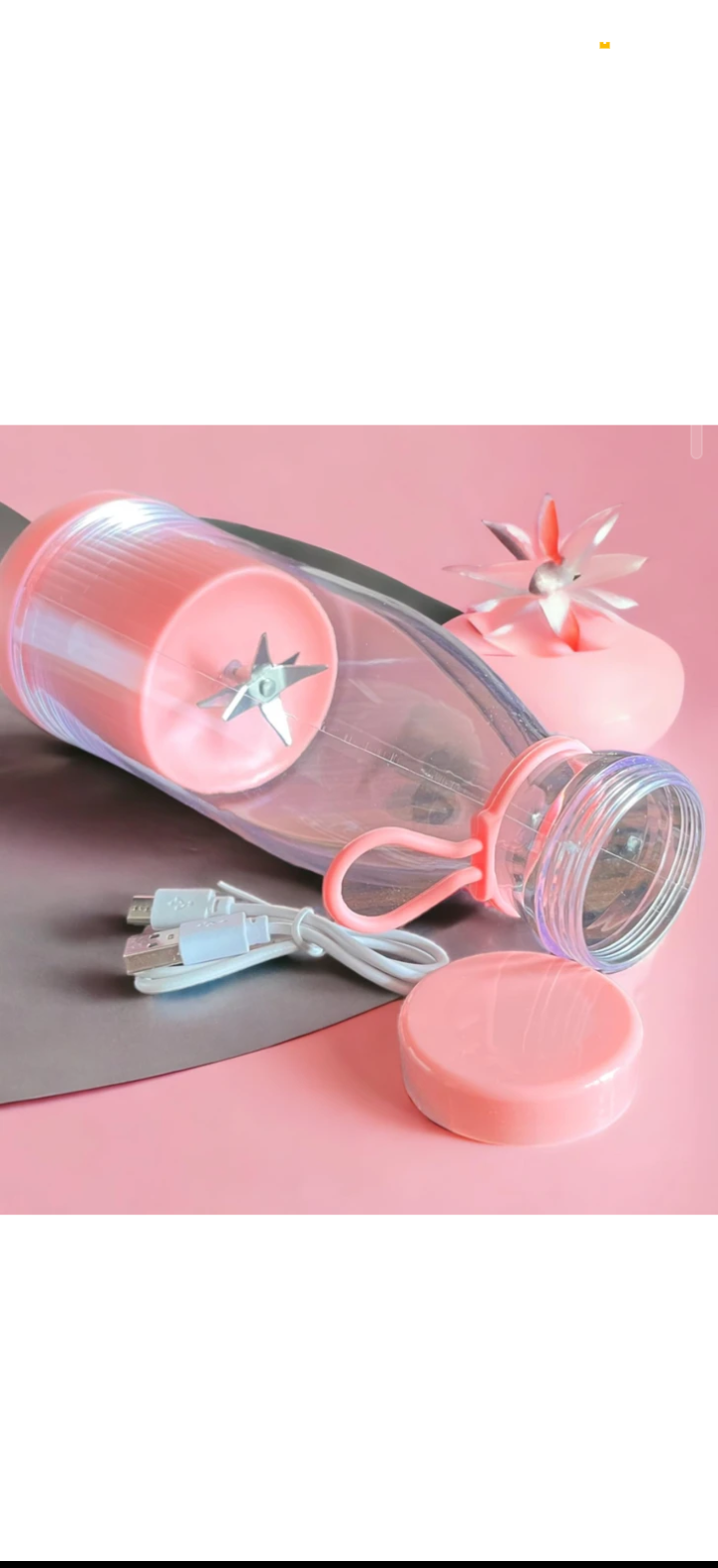 Portable Home Electric 6-Blade Juicer with USB Charging