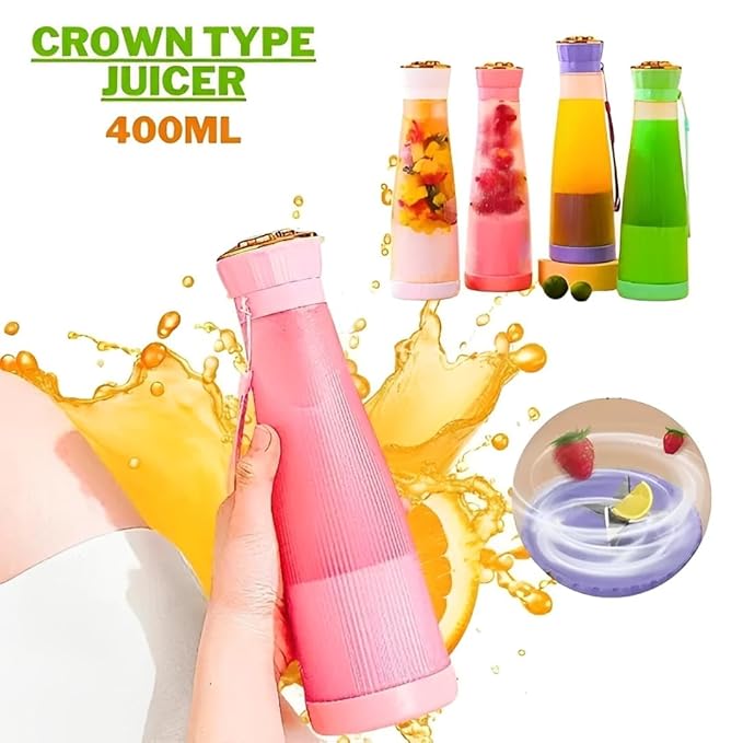 Portable Home Electric 6-Blade Juicer with USB Charging