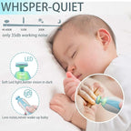 LATEHIMAK Baby Nail Trimmer New Born With Lights | Electric Baby Nail Cutter 0-6 Months With Multiple Filer Heads Adjustment | New Born Baby Products, Pack of 1