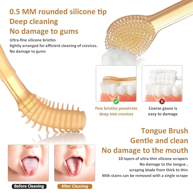 Soft Silicone Bristle Oral Care Toothbrush For Baby