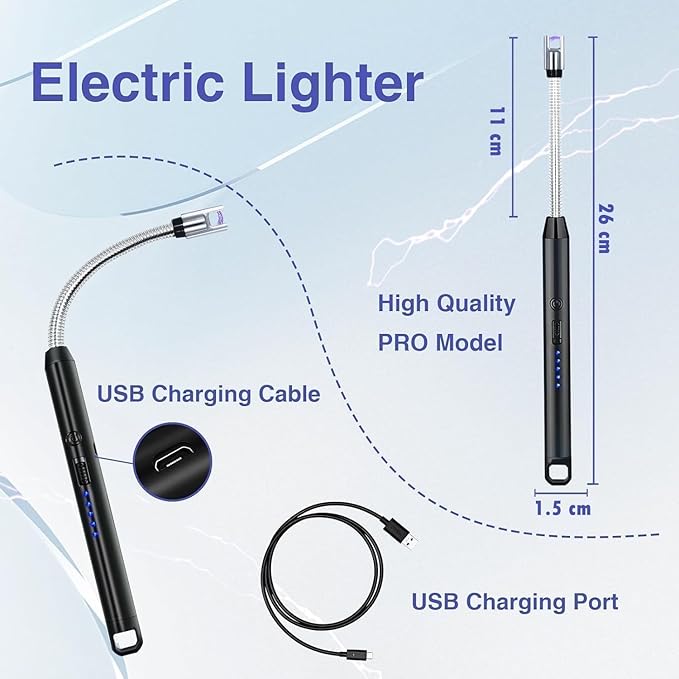 USB Plasma Rechargeable Electric Lighter for Kitchen