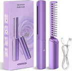 PHLYPONN Rechargeable Wireless Hair Straightener Comb Brush for women | 3 Gear Control - Intelligent Shutdown, Hair Styler & Straightener Machine(Pink,Purple)