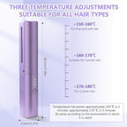 PHLYPONN Rechargeable Wireless Hair Straightener Comb Brush for women | 3 Gear Control - Intelligent Shutdown, Hair Styler & Straightener Machine(Pink,Purple)