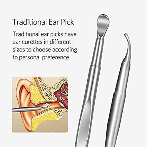 6 Pieces Ear Wax Removal Smooth Stainless Steel Kit