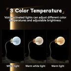 CRIYALE Moon Night Light Plug-in Moon Night Lamp Voice-Activated USB LED Lights with 3 Color Temperature Dimming for Kids Bedroom Bathroom Decorations Birthday Gifts