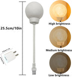 CRIYALE Moon Night Light Plug-in Moon Night Lamp Voice-Activated USB LED Lights with 3 Color Temperature Dimming for Kids Bedroom Bathroom Decorations Birthday Gifts