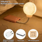 CRIYALE Moon Night Light Plug-in Moon Night Lamp Voice-Activated USB LED Lights with 3 Color Temperature Dimming for Kids Bedroom Bathroom Decorations Birthday Gifts