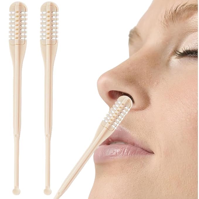 Nose Hair Cutter 360 Degree Rotating Manual Nose Hair Removal Tool Pack of 2