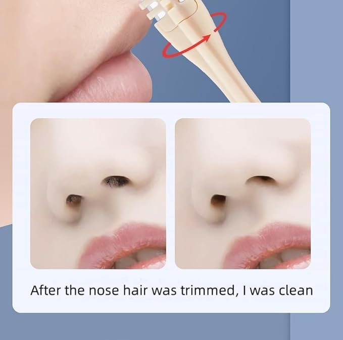 Nose Hair Cutter 360 Degree Rotating Manual Nose Hair Removal Tool Pack of 2