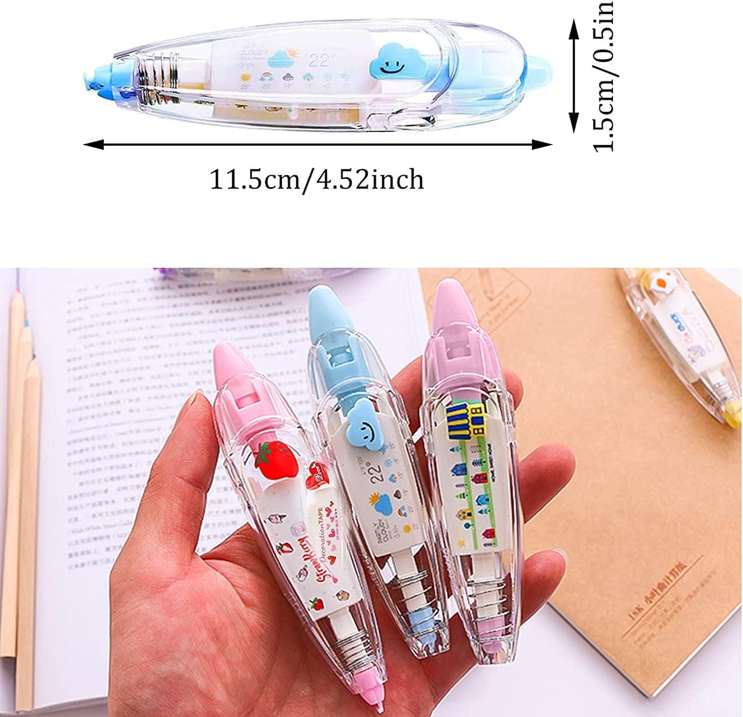 Decoration Tape Cute Novelty Sticker Pen Machine Pack of 2