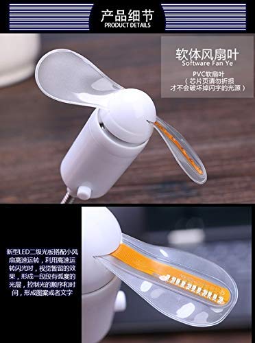 USB LED Fan with Programmable CD for customized Message