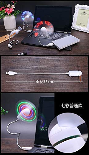 USB LED Fan with Programmable CD for customized Message