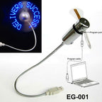 USB LED Fan with Programmable CD for customized Message