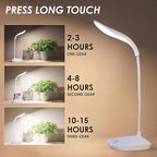 Gesto LED Rechargeable Study Lamp -Table Lamp for Study Room | LED Desk Lamp Light For Study with 3 Brightness Levels | Portable USB Table Light | Study Table Lamp for Students, Reading & Work at Home