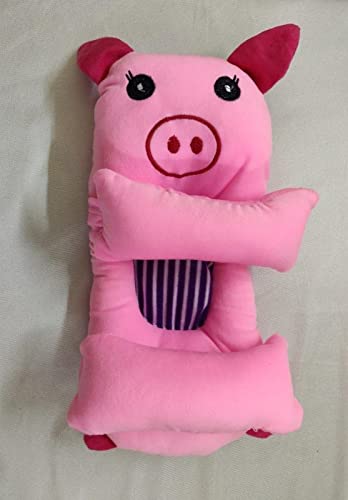 Velvet Cartoon Character Baby Neck Rest Pillow for Kids, Decorative Piece Birthday Gift Item