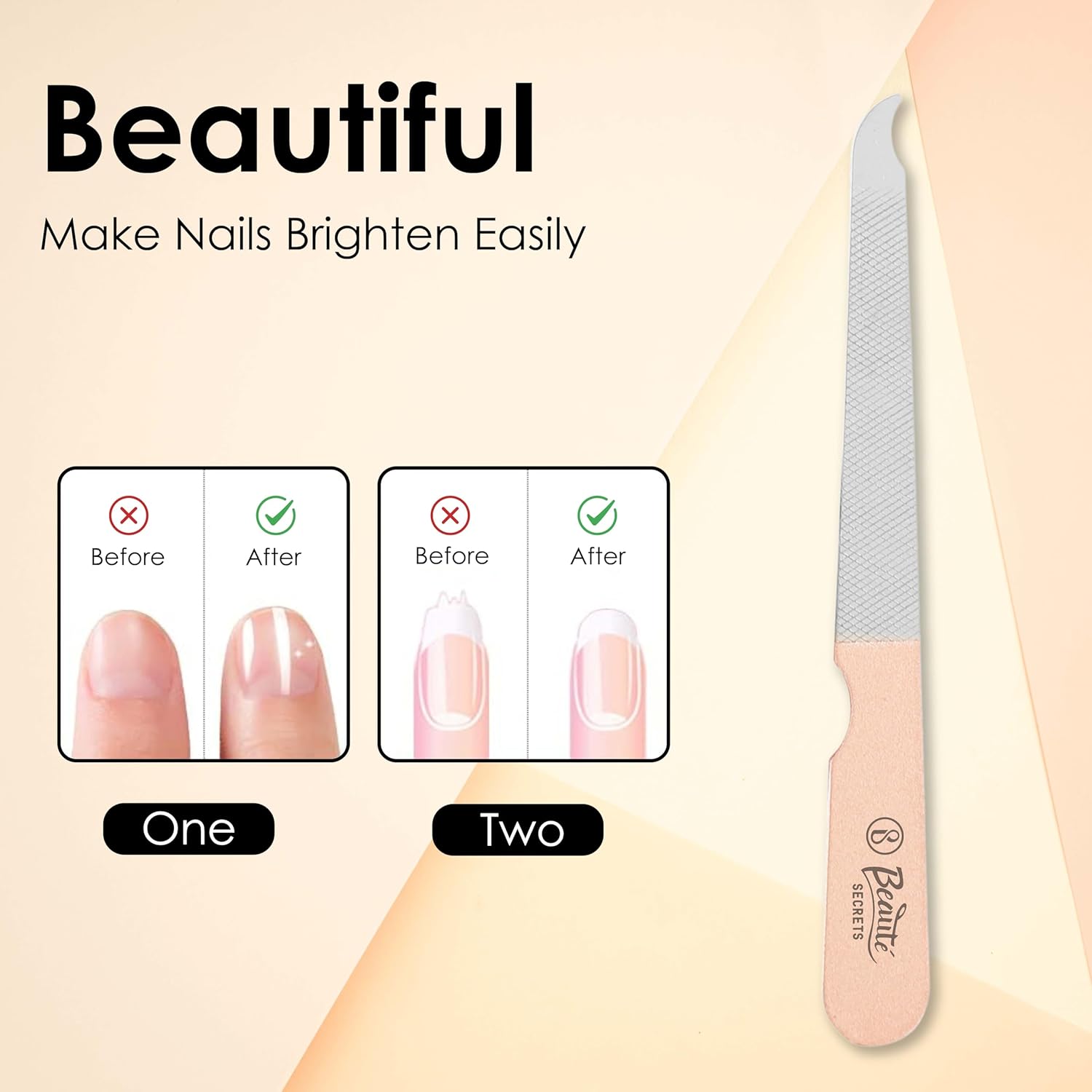 Beauté Secrets Manicure Kit, pedicure tools for feet, Nail Clipper, Manicure Pedicure kit for women and Men, 18 Pieces,Perfect Gifts for Women and Men (Rose Gold)