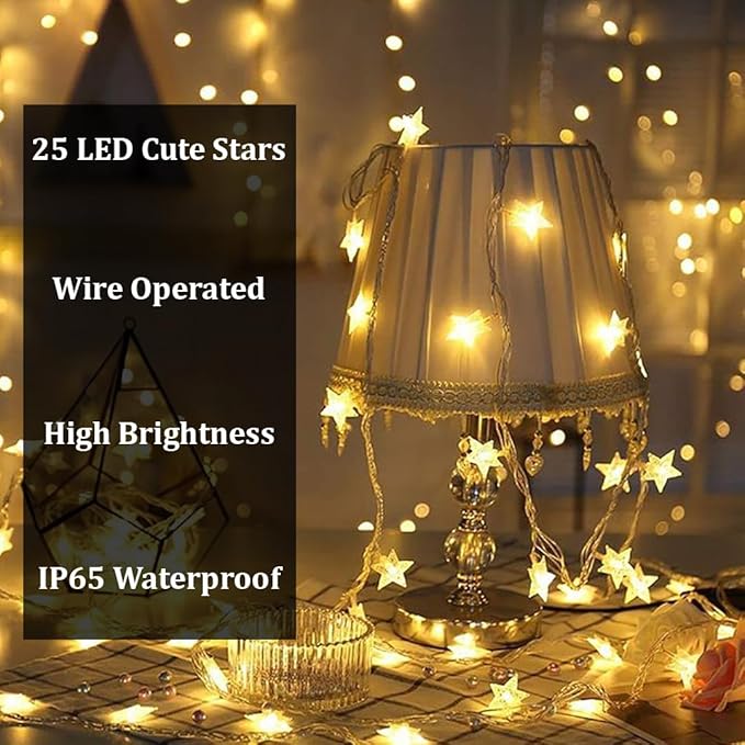 Serial String Star Lights for Decoration