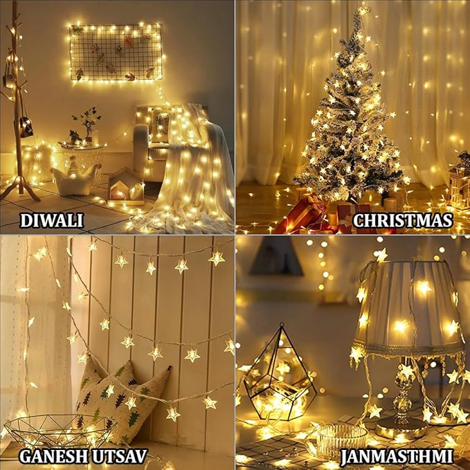 Serial String Star Lights for Decoration