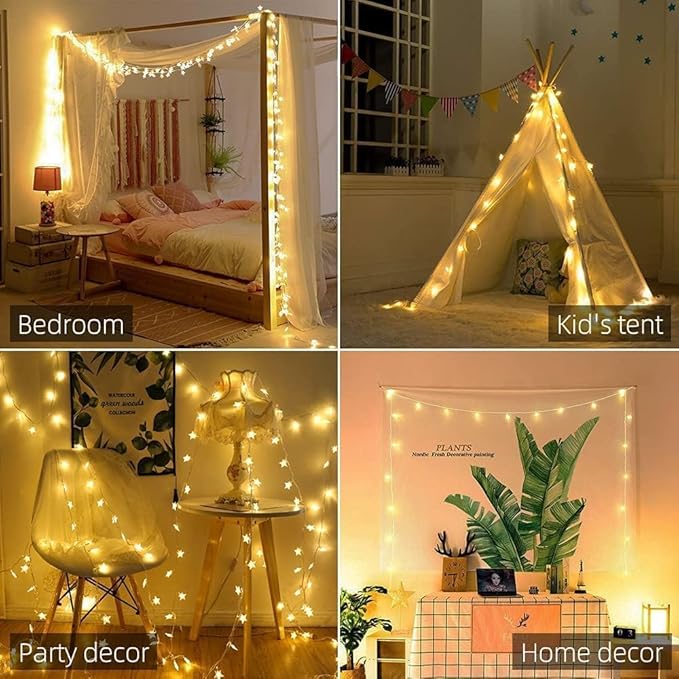Serial String Star Lights for Decoration