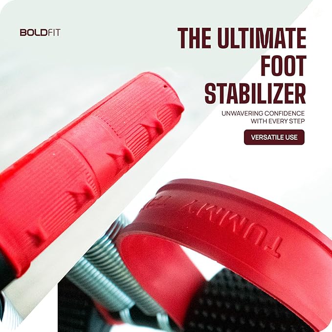 Boldfit Double Spring Tummy Trimmer Men and Women for Abs Workout Stomach Exercise Machine for Women and Men Exercise in Gym, Home for Abdominal, Belly Exercise Waist Trimmer, Tummy Twister Red