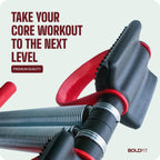 Boldfit Double Spring Tummy Trimmer Men and Women for Abs Workout Stomach Exercise Machine for Women and Men Exercise in Gym, Home for Abdominal, Belly Exercise Waist Trimmer, Tummy Twister Red