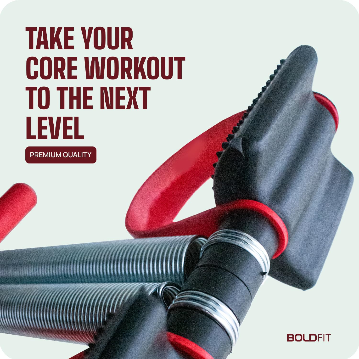 Boldfit Double Spring Tummy Trimmer Men and Women for Abs Workout Stomach Exercise Machine for Women and Men Exercise in Gym, Home for Abdominal, Belly Exercise Waist Trimmer, Tummy Twister Red