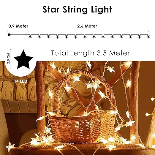 Serial String Star Lights for Decoration