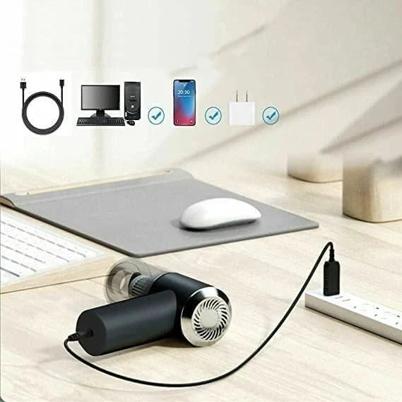 3-in-1 Portable Vacuum Cleaner, Wireless Handheld Duster, Blower Air Pump for Car, Computer, Home