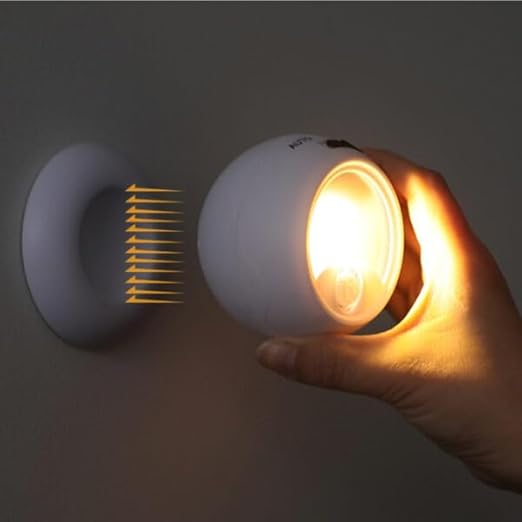PAVITYAKSH COB Motion Sensor Light Automatic Induction Motion Sensor LED Night Light Table Lamp Battery Powered for in Room