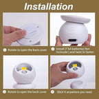 PAVITYAKSH COB Motion Sensor Light Automatic Induction Motion Sensor LED Night Light Table Lamp Battery Powered for in Room